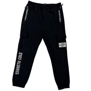 Kenneth Cole Boys Tech Utility Cargo Jogger Pants - Black - Size 14 Large